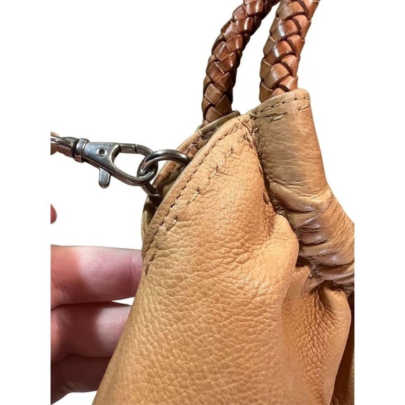 Fossil Women's Beige Leather Crossbody Bucket Bag with Removable Strap Vintage - Picture 3 of 7